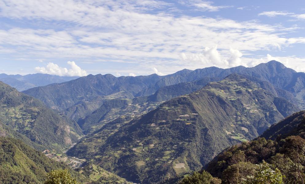 Berge, Landschaft Bhutan