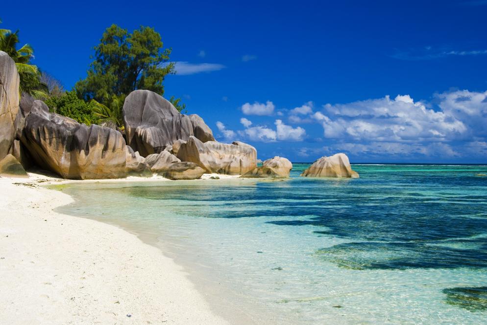 Strand, Felsen Insel La Digue