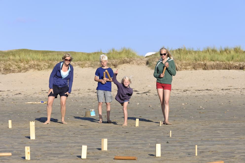 wikingerschach, familie, strand