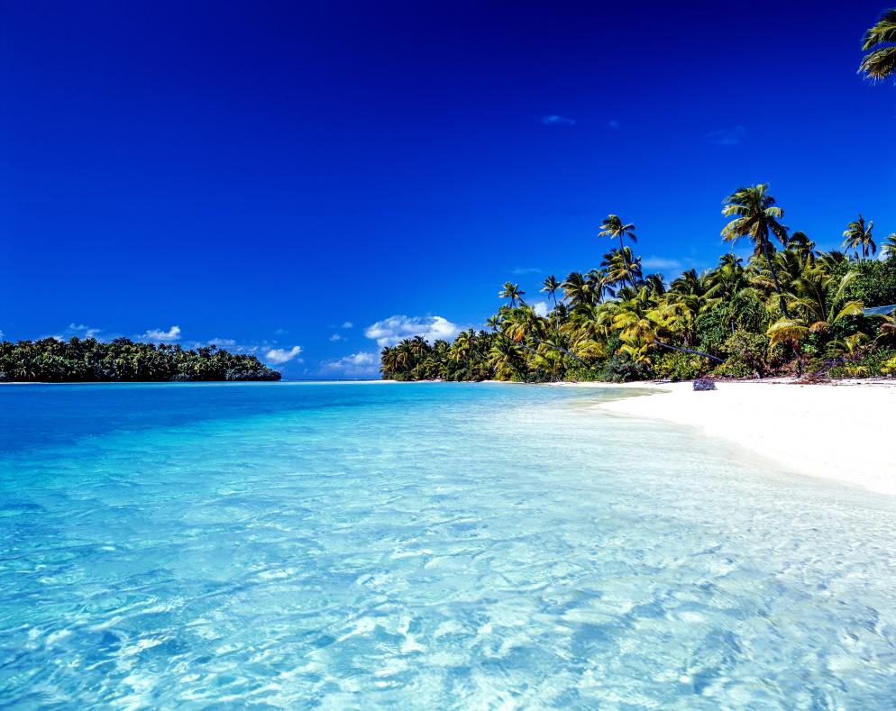 Cook-Inseln Palmen, Strand, Meer Cook-Inseln