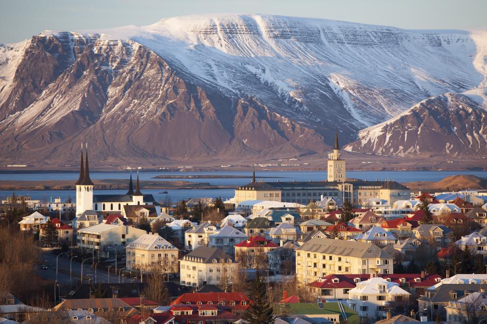 Stadt, Berge Reykjavik