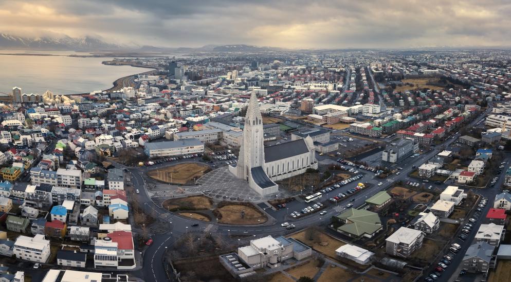 Wasser, Küstenstadt Reykjavik