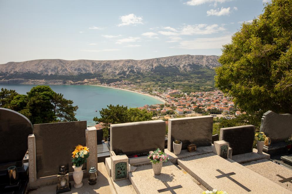 Friedhof, Meer, Strand Baska