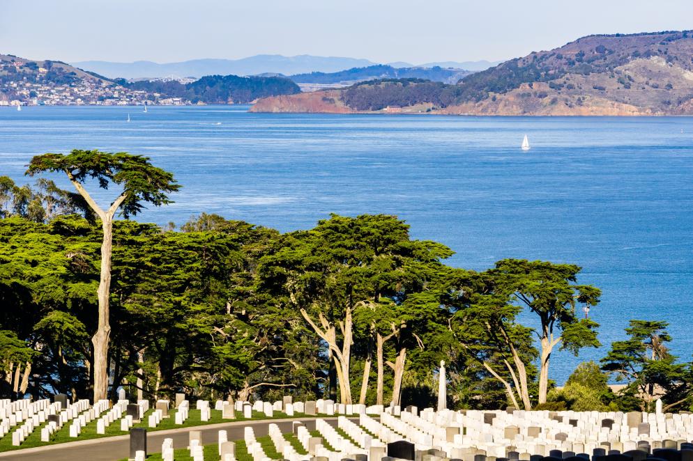 Friedhof, Meer, Küste San Francisco