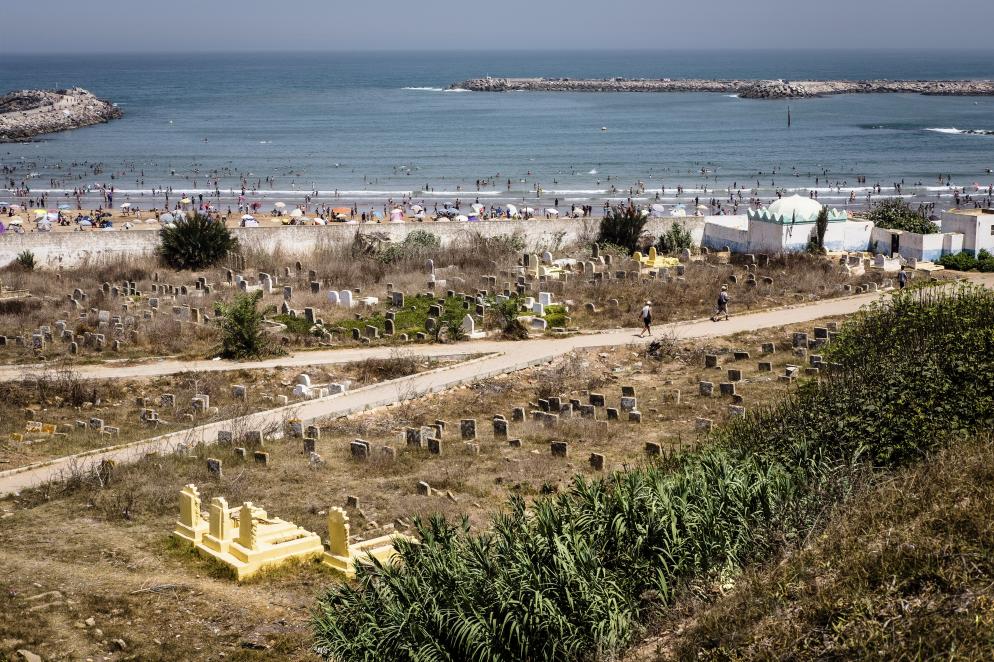 Friedhof, Meer, Strand Rabat