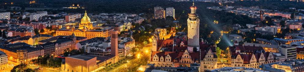 Leipzig, Nacht, Stadt, Thomaskirche Leipzig