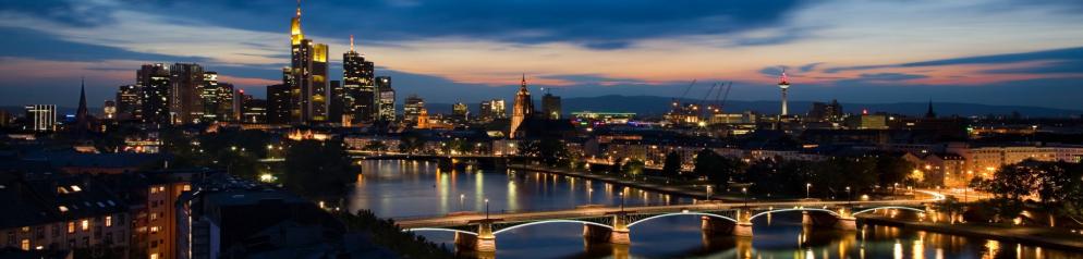 Frankfurt am Main Brücke, Main, Hochhaus Frankfurt am Main