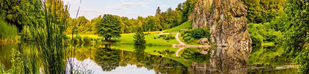 Wald, Fluss, Felsen Teutoburger Wald