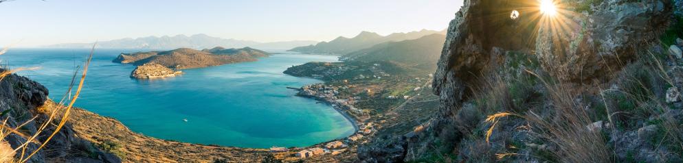 Bucht zum Sonnenuntergang