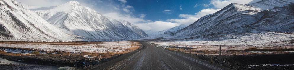 Straße, Gebirge Alaska