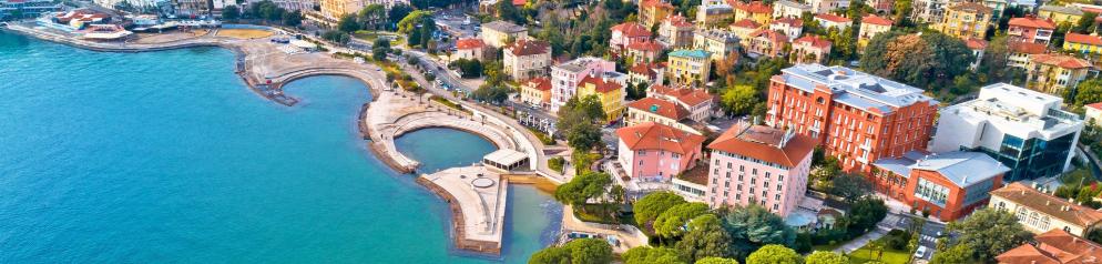 Meer, Küste, Stadt, Promenade Opatija