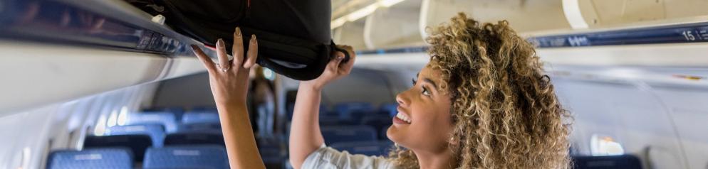 Handgepäck, Frau, Flugzeug_slim