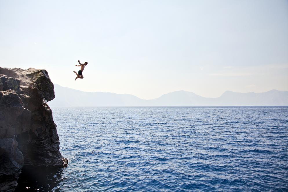 Klippe, Wasser, Klippenspringen