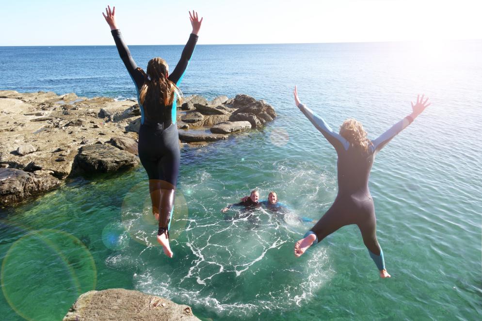 coasteering, küste, wassersport