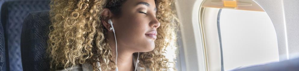 Flugzeug, Kabine, Sitzplatz, Frau