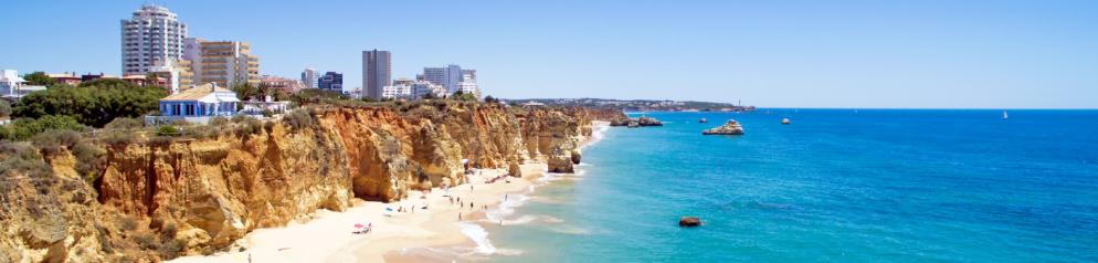 Strand Praia da Rocha an der Algarve