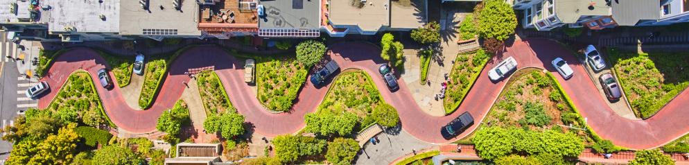 Lombard Street von oben