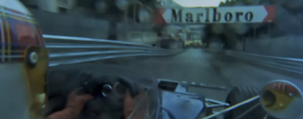 Autorennen aus Fahrer-Perspektive