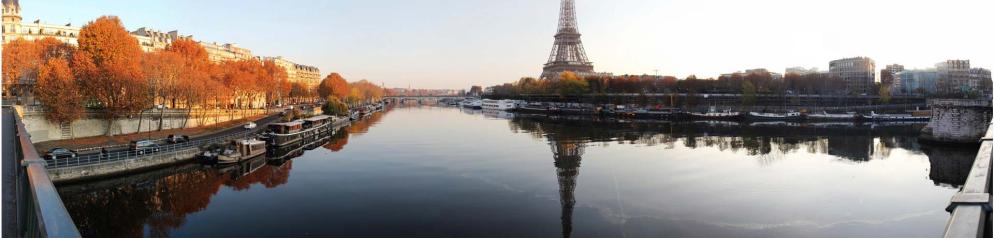 Seine und Eiffelturm Blick auf Seine und Eiffelturm