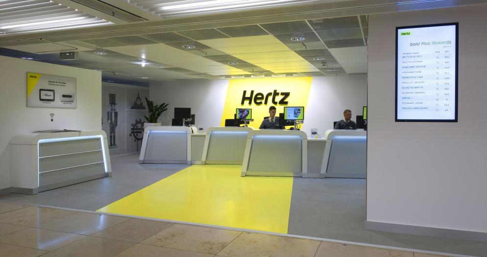 Mietwagen: Hertz Station Frankfurt Flughafen