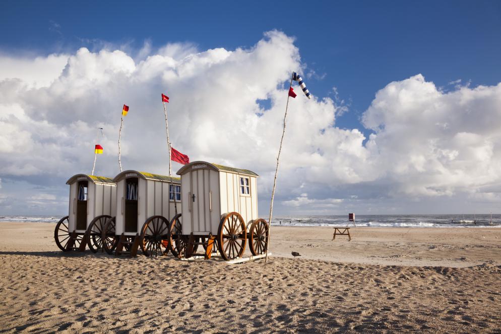 Norderney Meer, Strand, Umkleidekabinen Norderney