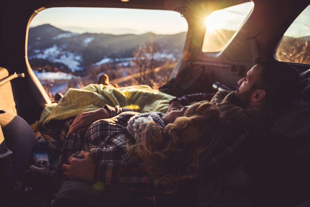Road Trip: Schlafen - Kofferraum