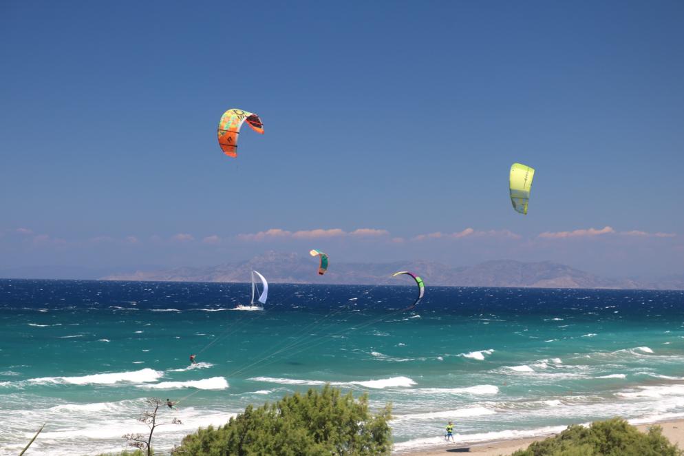 Kiten auf Rhodos