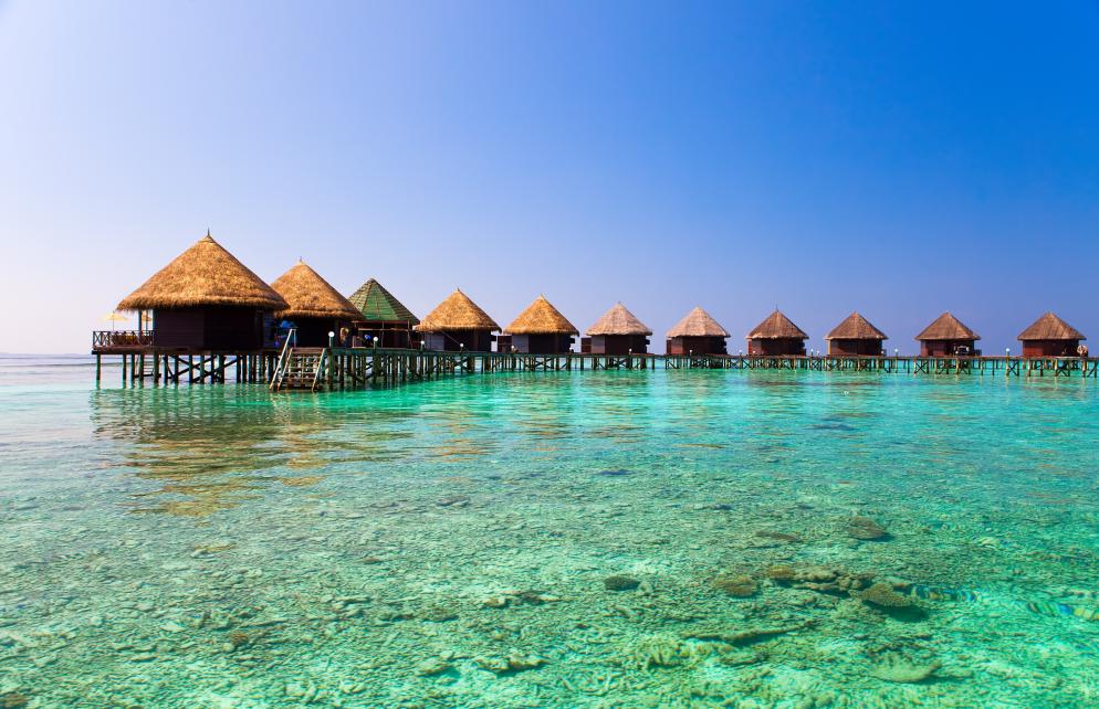 Bungalows im Wasser Malediven