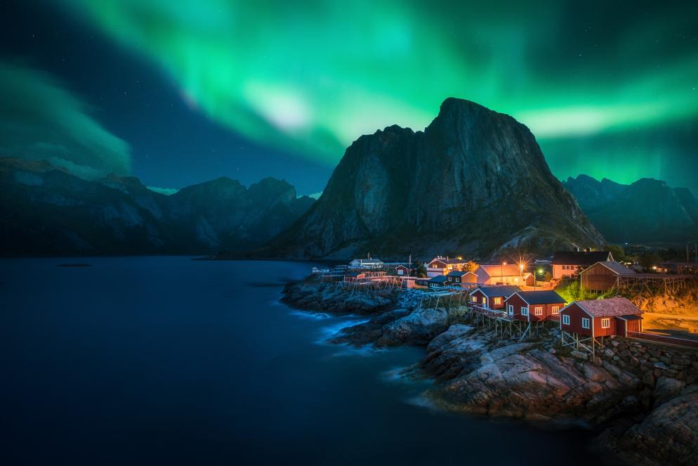 Nordlicht über Lofoten