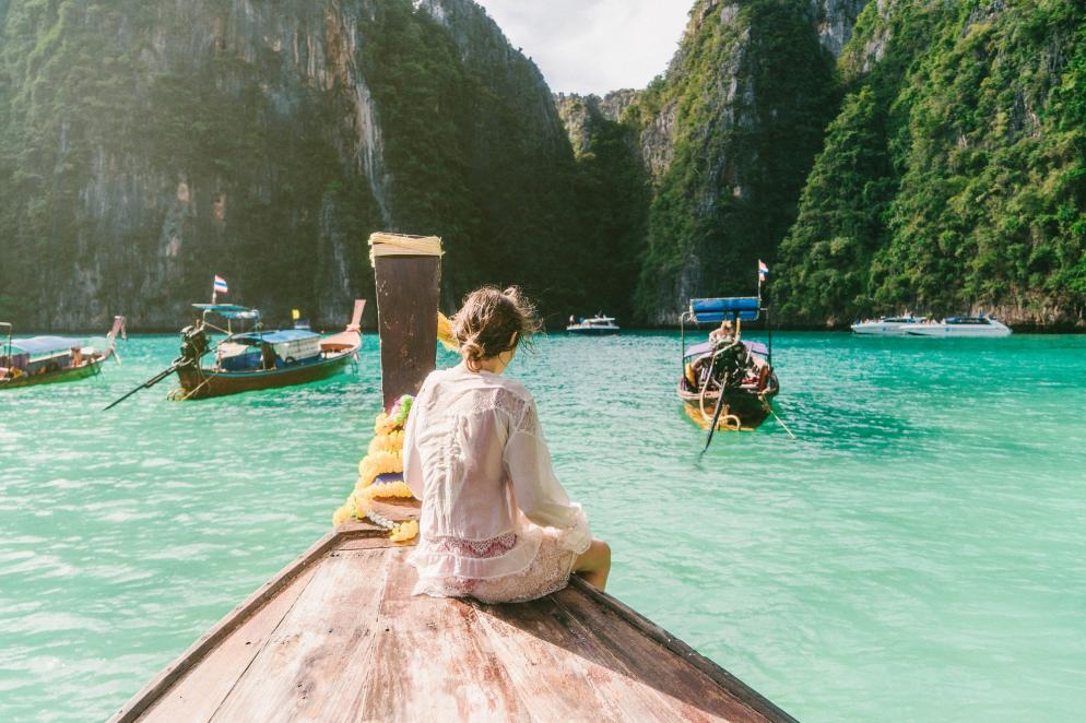 Single Urlaub: Thailand - Krabi - Boot - Frau - Natur