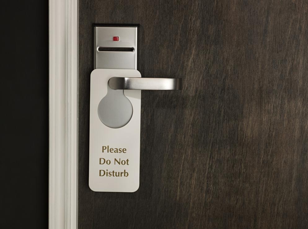 Sonstiges: Hotel Tür Do not Disturb Schild