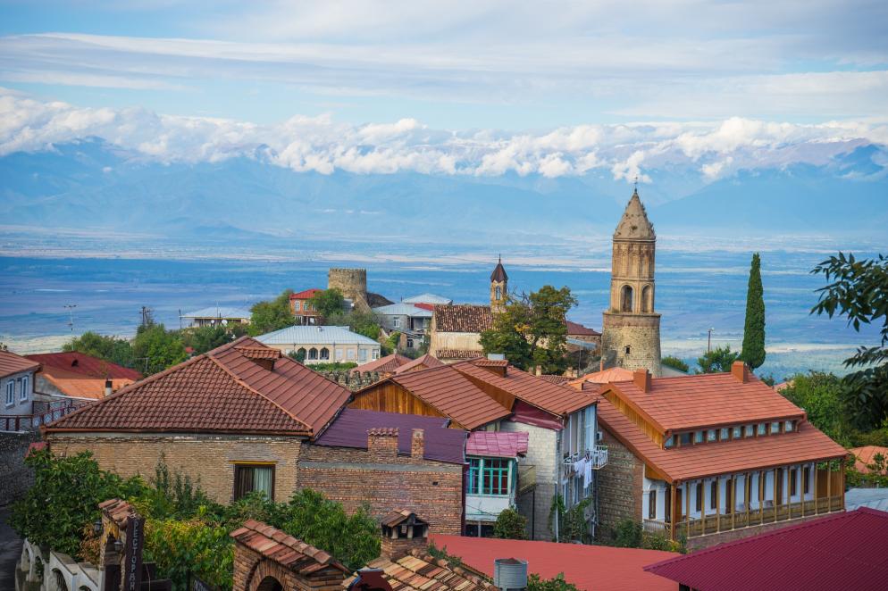 Georgien: Kachetien Dorf Wein Zuschnitt