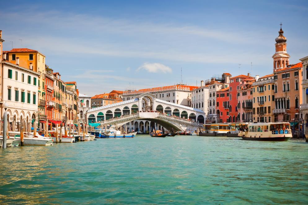 Rialtobrücke, Canal Grande Venedig