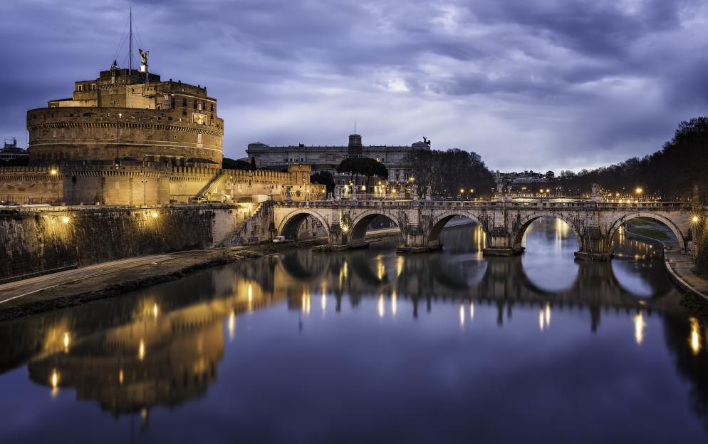 Engelsbrücke und Engelsburg Rom