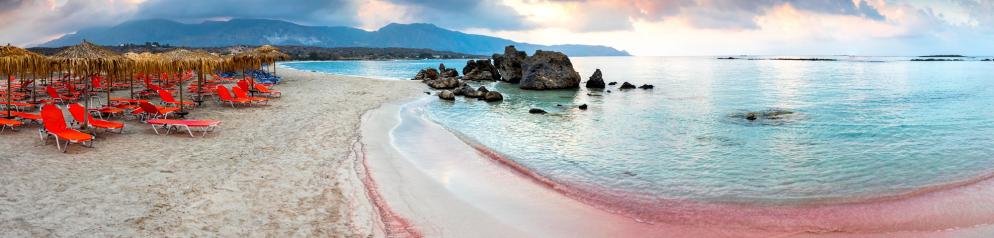 Liegen am rosa Strand Liegen am rosa Strand