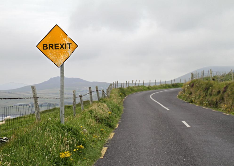 Straße, Schild, Brexit Großbritannien