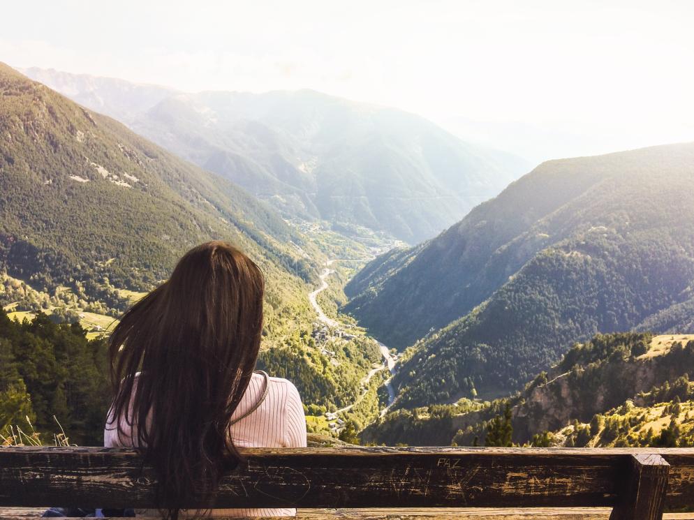 Mädchen, Berge Andorra