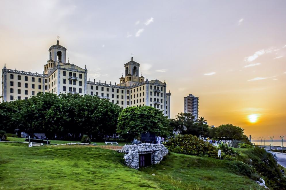 Sonnenuntergang, Hotel, Meer, Park Havanna