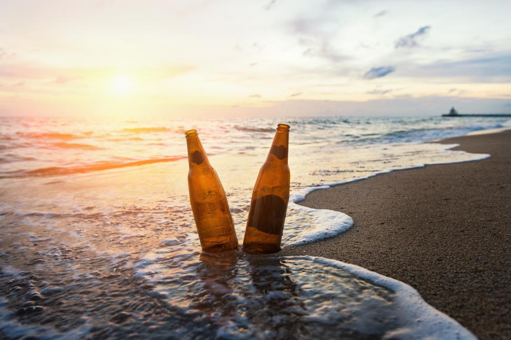 Strand, Bier, Sonne