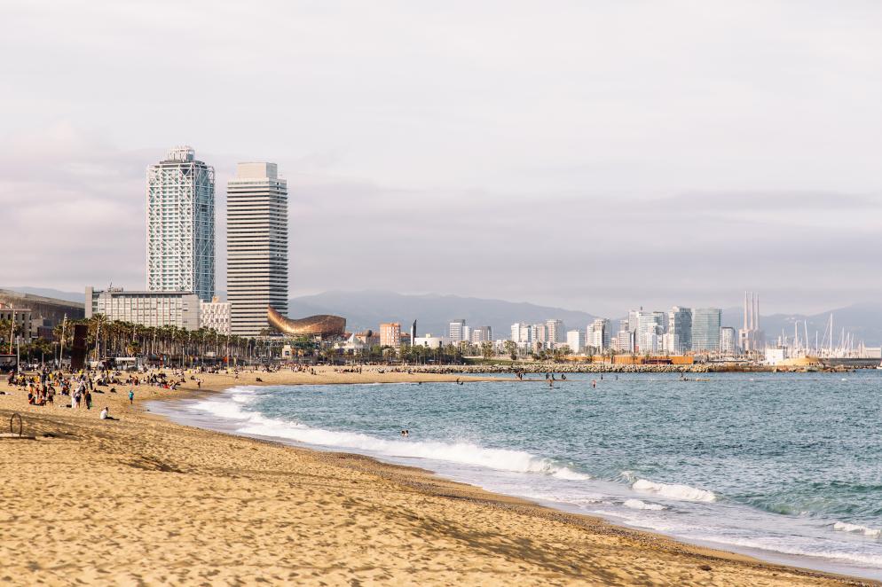 Barcelona Strand, Skyline Barcelona