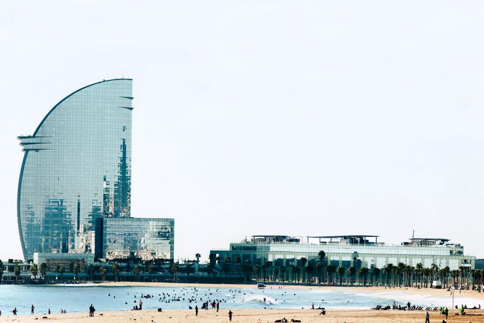 Strand, Skyline Barcelona