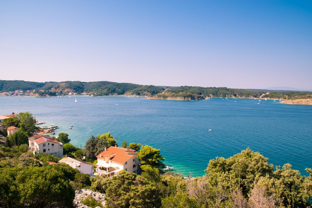 Dorf, Meer, Küste Rab (Insel Rab)